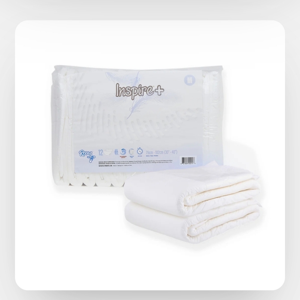 NEW REARZ INSPIRE+ White Adult Diapers Size XL 2 For $20 ONLY 8 LEFT